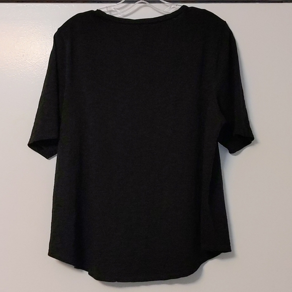 Chico's Sheer Black Tee - Picture 4 of 5